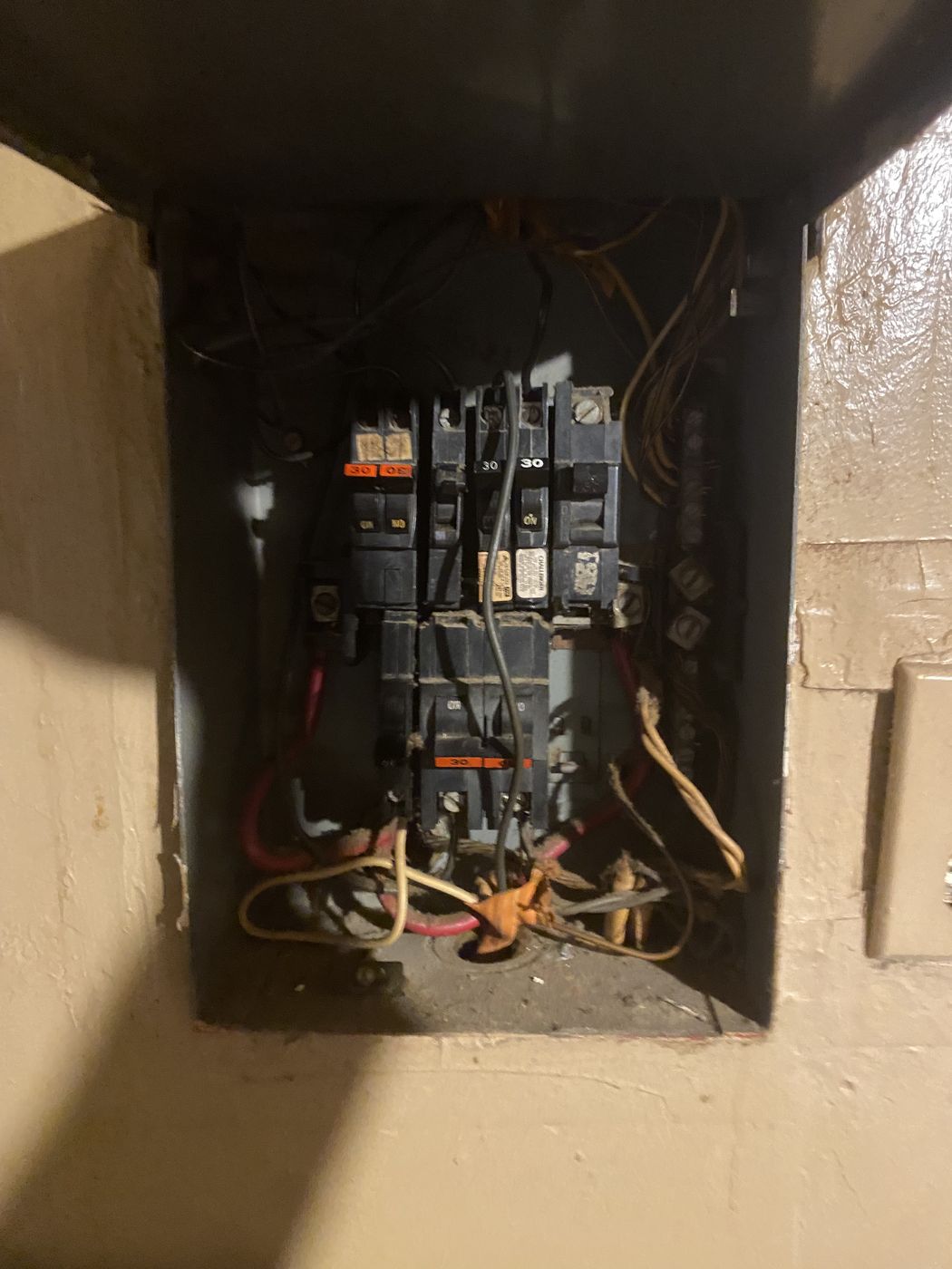 Panel upgrade in Houston: before