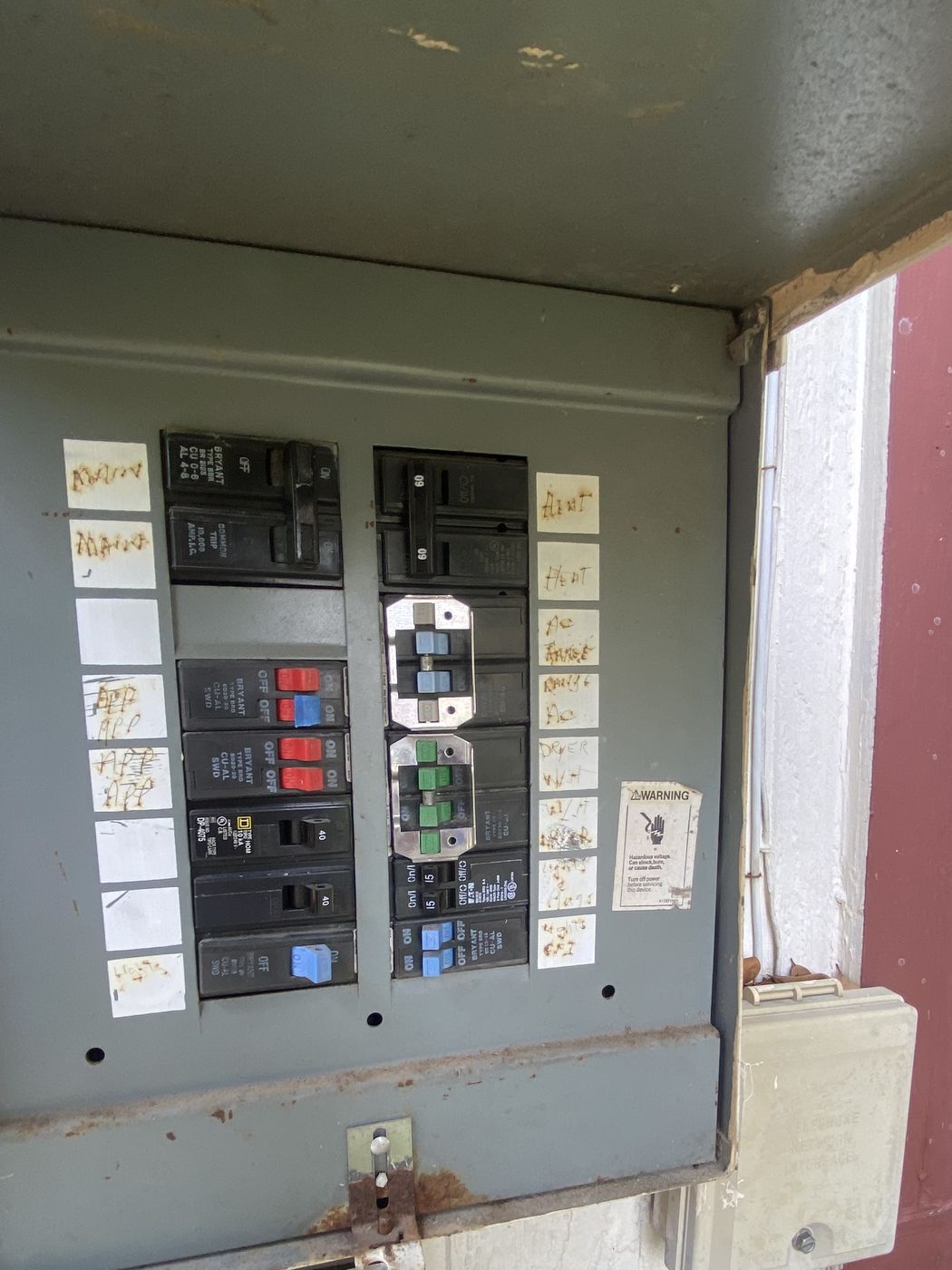 Panel upgrade in Houston: before