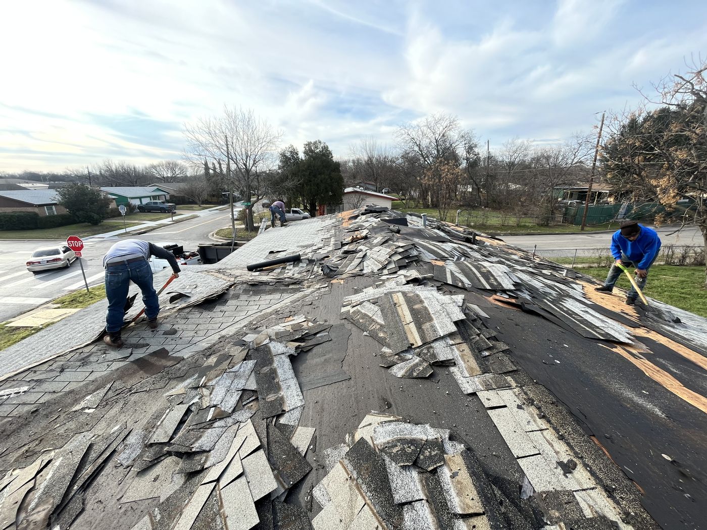 Roof replacement in Fort Worth: before